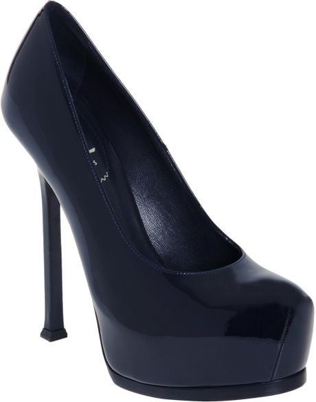 saint laurent blue heels