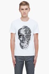Alexander McQueen White Ivy Skull Tshirt