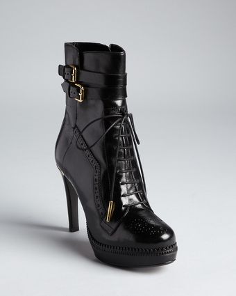 Burberry Ankle Boots Brogue Daleside Lace Up Platform - Lyst