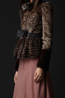 Burberry Prorsum Bow Detail Fur Coat - Lyst
