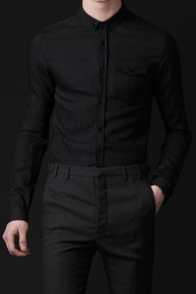 Burberry Prorsum Wool Blend Buttondown Shirt - Lyst
