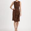 Carolina Herrera Silk Chiffon Shirt Dress in Brown (cafe) - Lyst
