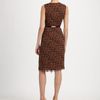 Carolina Herrera Silk Chiffon Shirt Dress in Brown (cafe) - Lyst