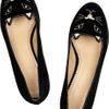 Charlotte Olympia Kitty Embroidered Velvet Flats in Black - Lyst