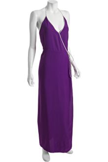 Diane Von Furstenberg Currant Silk Wrap Halter Neckline Haydee Maxi Disco Dress - Lyst