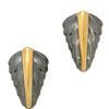 Elizabeth And James Feather Button Earrings in Gray (silver) - Lyst