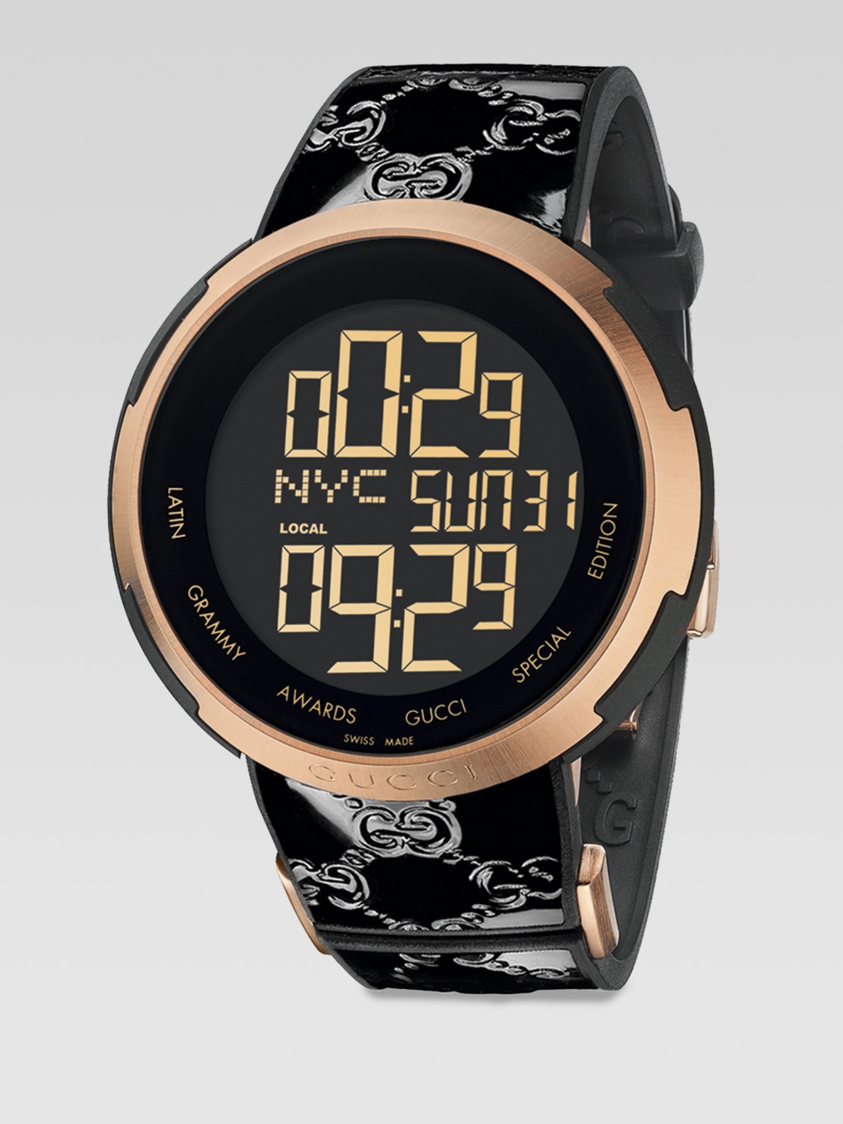 gucci digital watch gold