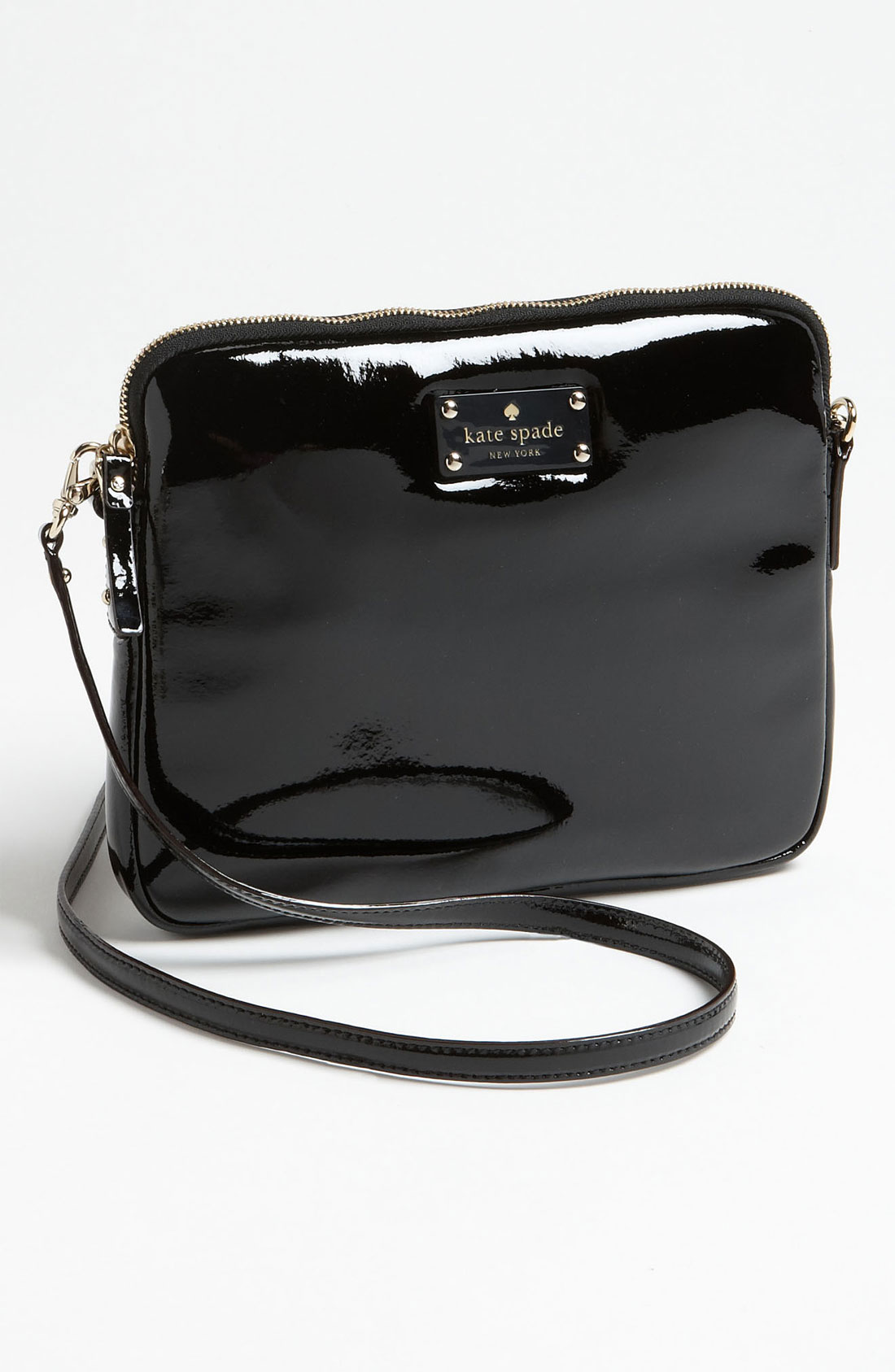 Kate Spade Bryce Flicker Patent Leather Ipad Crossbody Bag in Black (black patent) | Lyst