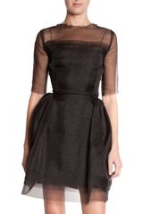 Lanvin Sheer Sleeve Dress