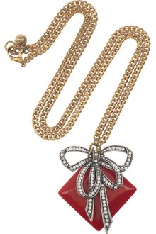 Lulu Frost Crystal and Resin Bow Necklace - Lyst