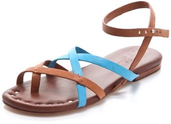 Matt Bernson Jack Two Tone Strappy Flat Sandals - Lyst