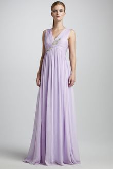 Notte By Marchesa Sleeveless Embroidered Gown - Lyst