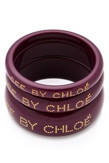 See By Chloé Logo Bangles - Lyst