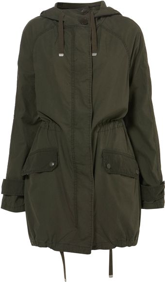 Topshop Unlined Light Weight Parka - Lyst