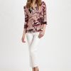 Tory Burch Printed Silk Tunic in Pink (white) - Lyst