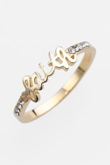 Ariella Collection Messages Faith Script Ring - Lyst