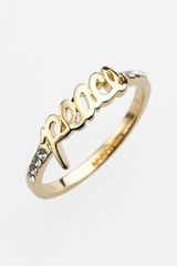 Ariella Collection Messages Peace Script Ring