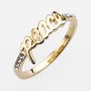Ariella Collection Messages Peace Script Ring in Gold (peace- gold) - Lyst