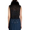 J. Mendel Fur Collar Vest in Black - Lyst