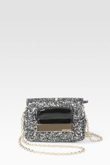 Jimmy Choo Glitter and Patent Leather Mini Bag - Lyst