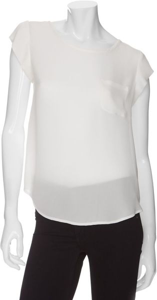 Joie Silk Pocket Tee - Lyst