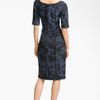 Lela Rose Side Ruched Dress in Blue (midnight) - Lyst