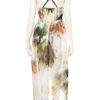 Topshop Pixelated Waist Maxi Dress in White - Lyst