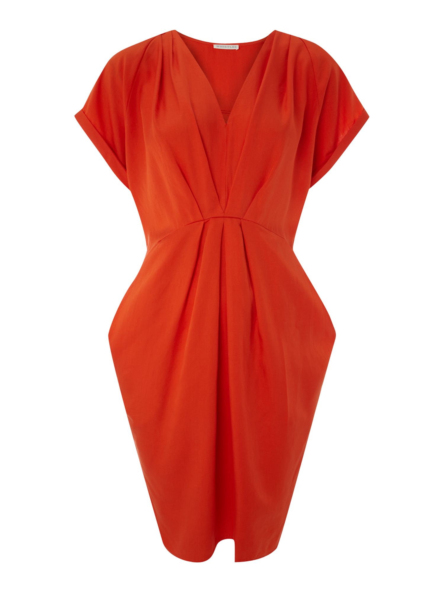 Whistles Suzie Tencel Dress in Red (orange) Lyst