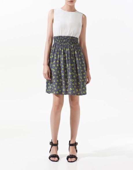 Zara African Print Vest in Blue - Lyst