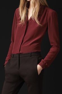 Burberry Prorsum Bow Detail Silk Shirt - Lyst