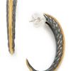 Elizabeth And James Feather Large Hoop Earrings in Silver - Lyst