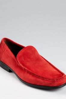 Ferragamo Alan Suede Slipon Shoes - Lyst