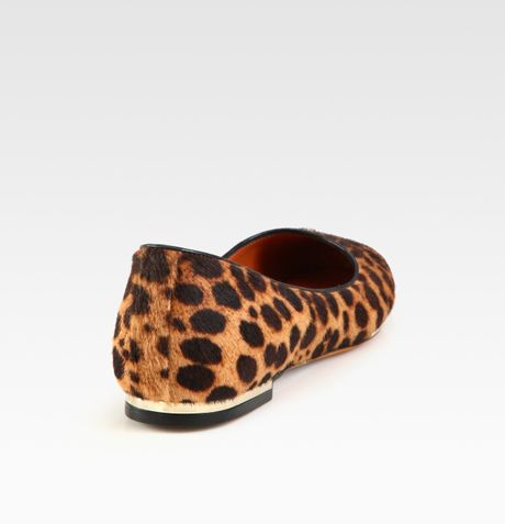 leopard ballet flats calf givenchy hair