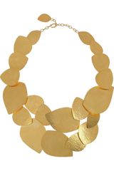 Herve Van Der Straeten 24karat Goldplated Leaf Necklace