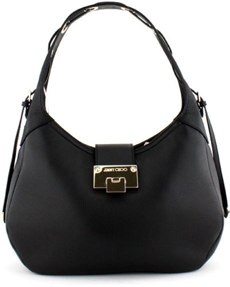 Jimmy Choo Relax Small Black Leather Tote in Black - Lyst