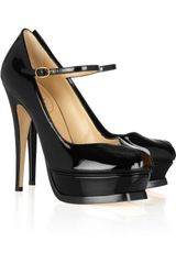 Yves Saint Laurent Tribute Patentleather Mary Jane Pumps