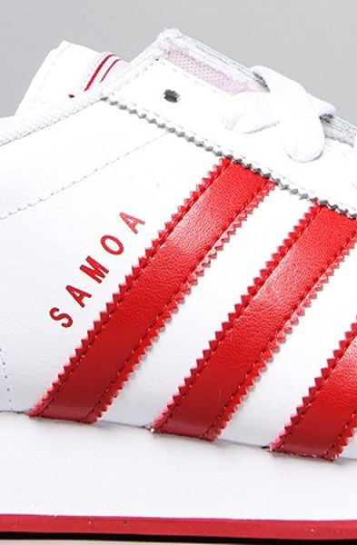 red and white adidas samoa