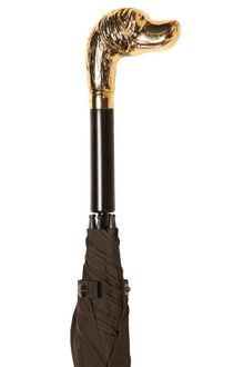 Burberry Prorsum Gold Finish Dog Handle Nylon Umbrella - Lyst
