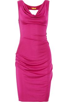 Catherine Malandrino Draped Silk Blend Dress - Lyst