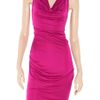 Catherine Malandrino Draped Silk Blend Dress in Pink (fuchsia) - Lyst