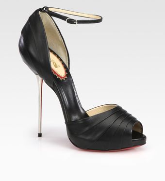 Christian Louboutin Leather Platform Sandals - Lyst