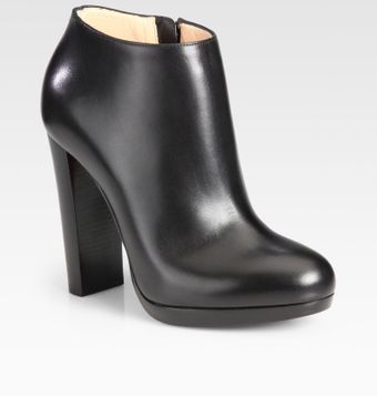 Christian Louboutin Leather Woodenheel Platform Ankle Boots - Lyst
