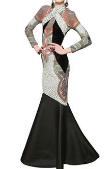 Etro Silk Duchesse Viscose Cady Long Dress - Lyst
