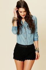 Free People Battenburg Lace Shorts