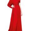 Giambattista Valli Single Sleeve Silk Georgette Long Dress in Red - Lyst