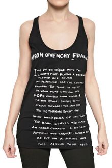 Givenchy Printed Cotton Jersey Tank Top - Lyst