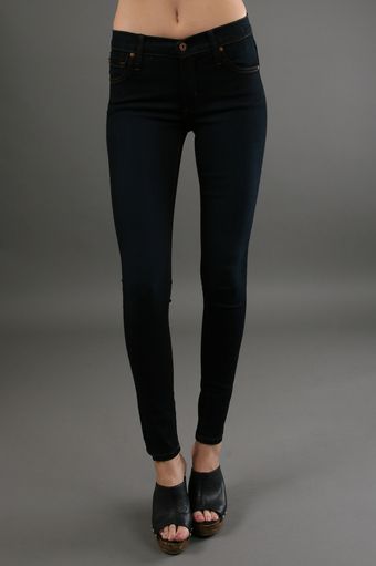 James Jeans Twiggy 5 Pocket Legging in Blue Black - Lyst