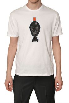 Jil Sander Fish Print Jersey Tshirt - Lyst