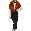 Marni Rex Rabbit On Wool Crepe Shawl in Brown (black) - Lyst