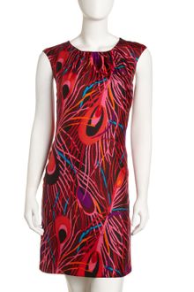 Milly Feather Print Dress - Lyst